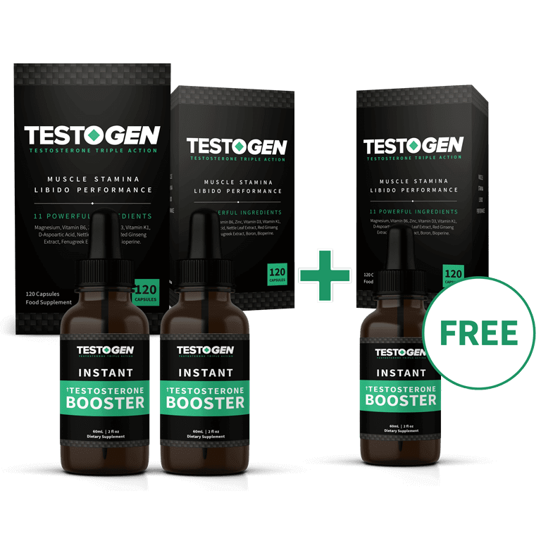 Testogen - 2 Months Supply + 1 Month Free (combo)