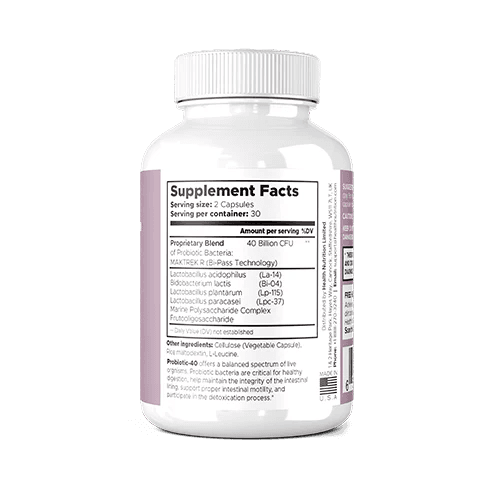 Probiotic 40 Billion Ingredients