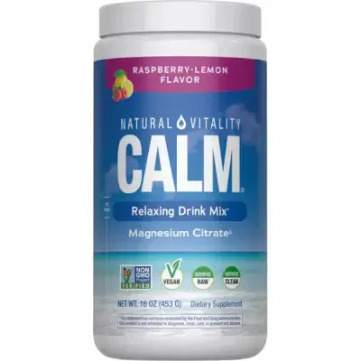 Natural Vitality CALM Powder Raspberry-Lemon, 16 oz (453 g)
