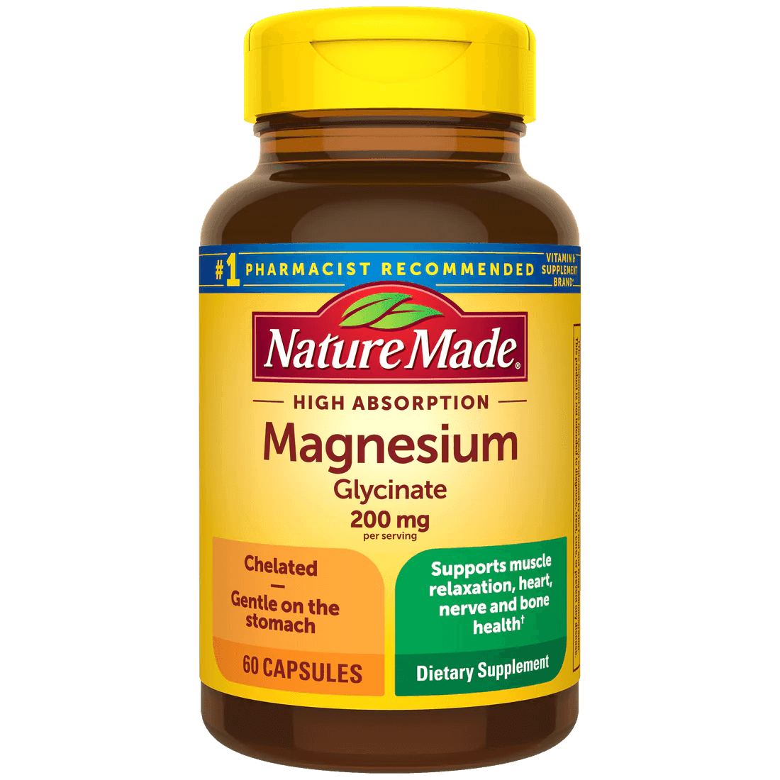 Nature Made High Absorption Magnesium Glycinate Capsules 200 mg