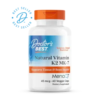 Doctor's Best Natural Vitamin K2 MK-7 with MenaQ7, 45 mcg
