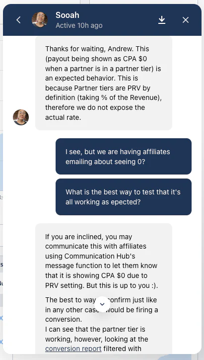 Everflow Support Response